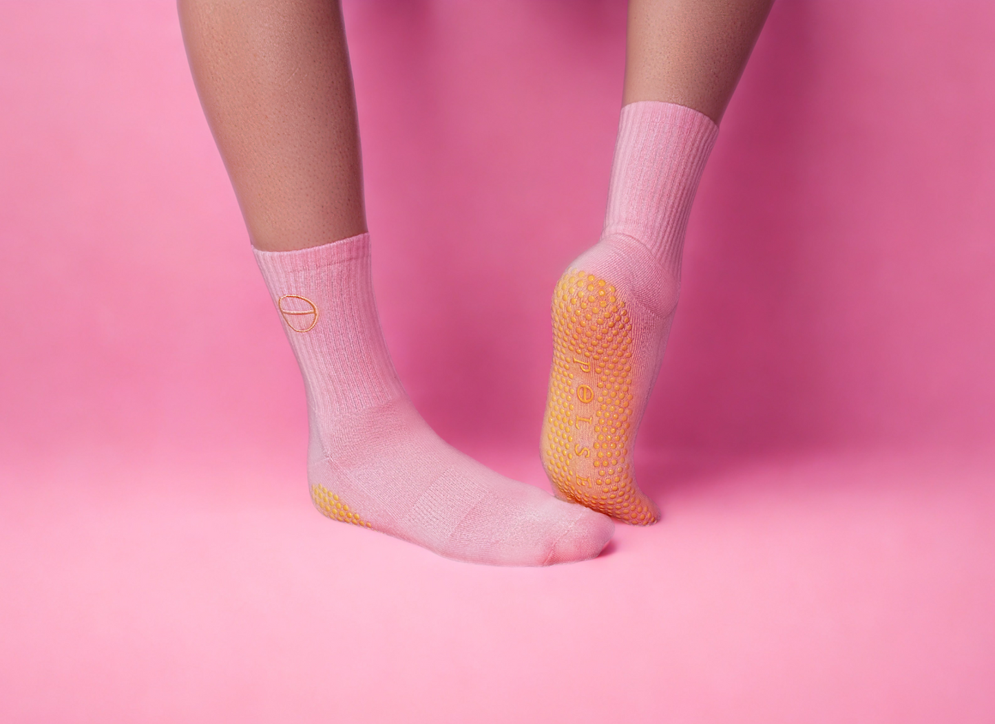 Crew Grip Socks - Baby Pink