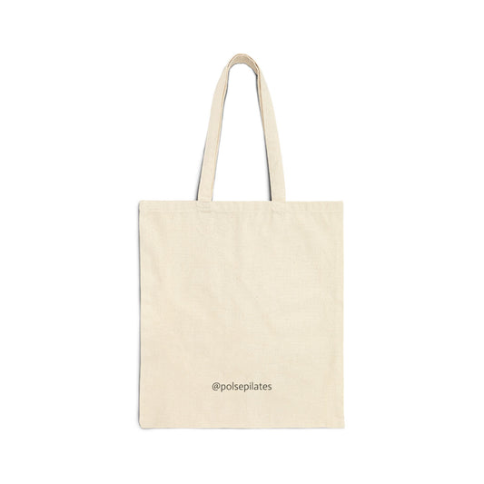 In My Pilates Era Canvas Tote — Retro Striped Fitness Bag