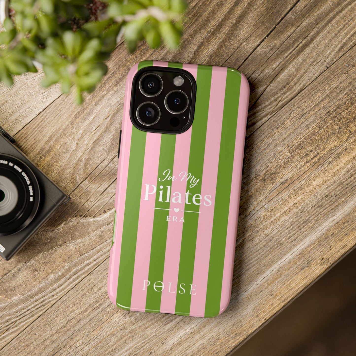 iPhone Case - 'In My Pilates Era' Pink & Olive