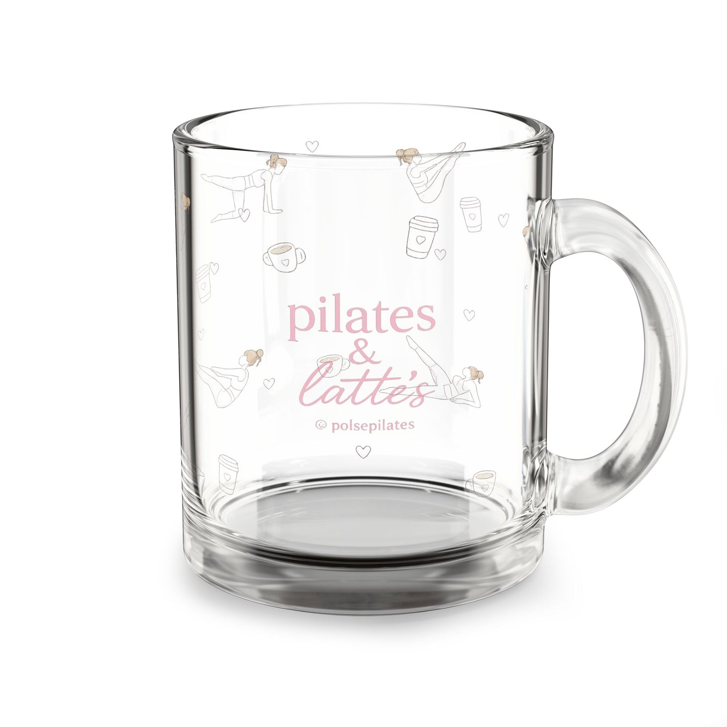 Pilates & Lattes - Glass Mug
