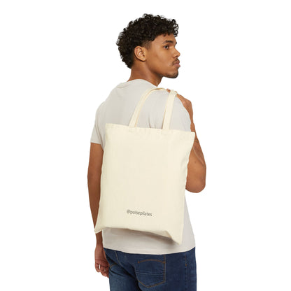 In My Pilates Era Canvas Tote — Retro Striped Fitness Bag