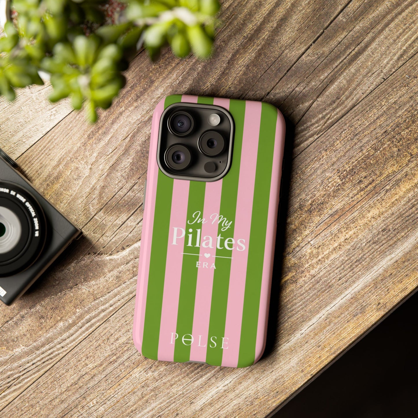 iPhone Case - 'In My Pilates Era' Pink & Olive
