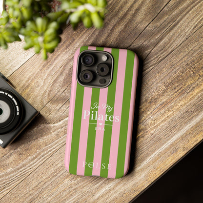 iPhone Case - 'In My Pilates Era' Pink & Olive