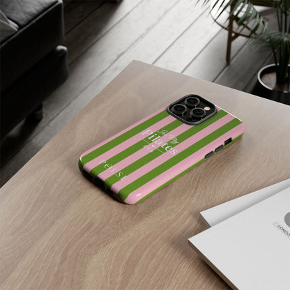 iPhone Case - 'In My Pilates Era' Pink & Olive