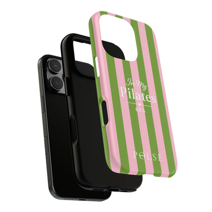 iPhone Case - 'In My Pilates Era' Pink & Olive