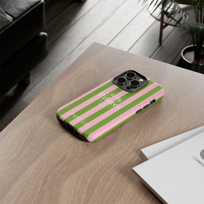 iPhone Case - 'In My Pilates Era' Pink & Olive