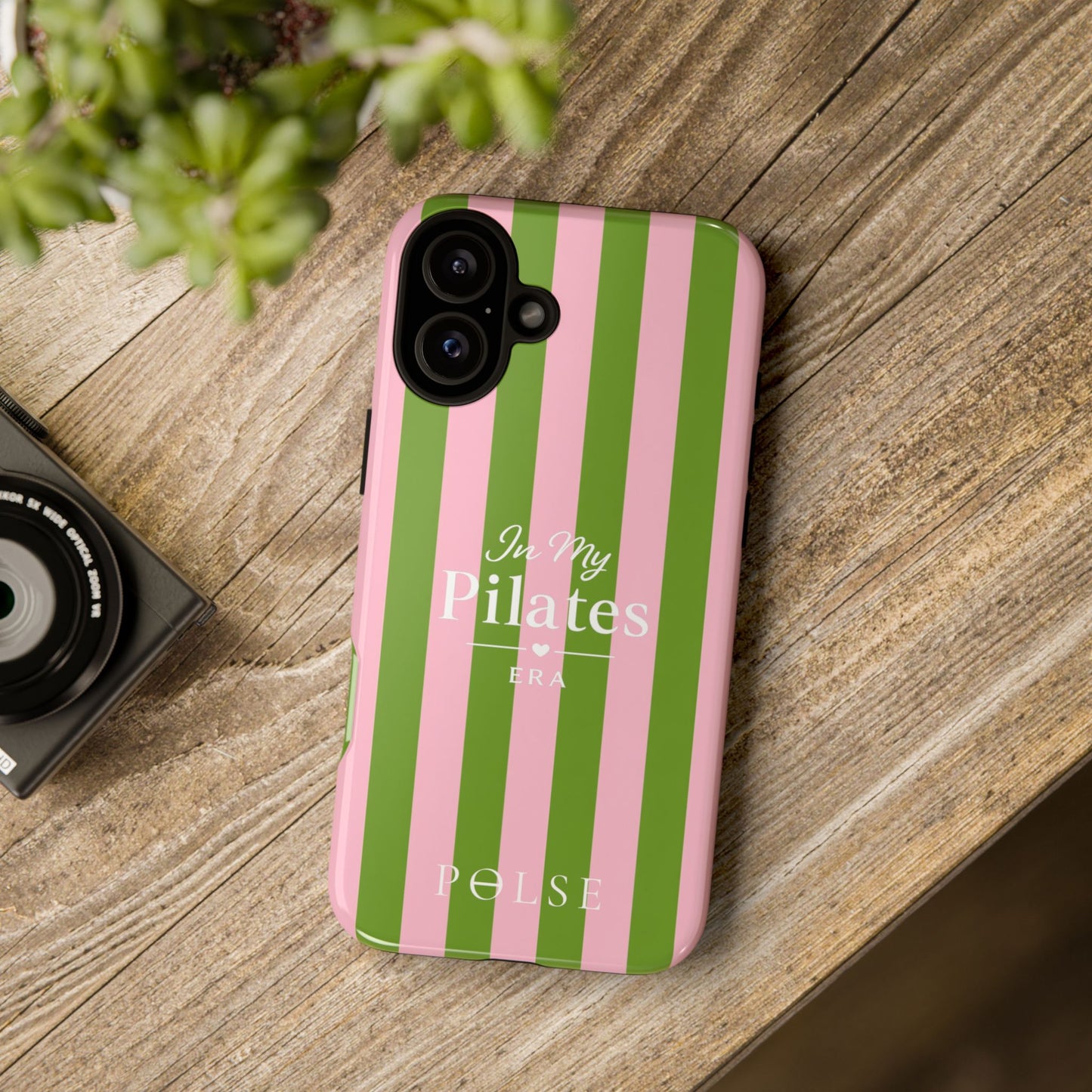 iPhone Case - 'In My Pilates Era' Pink & Olive