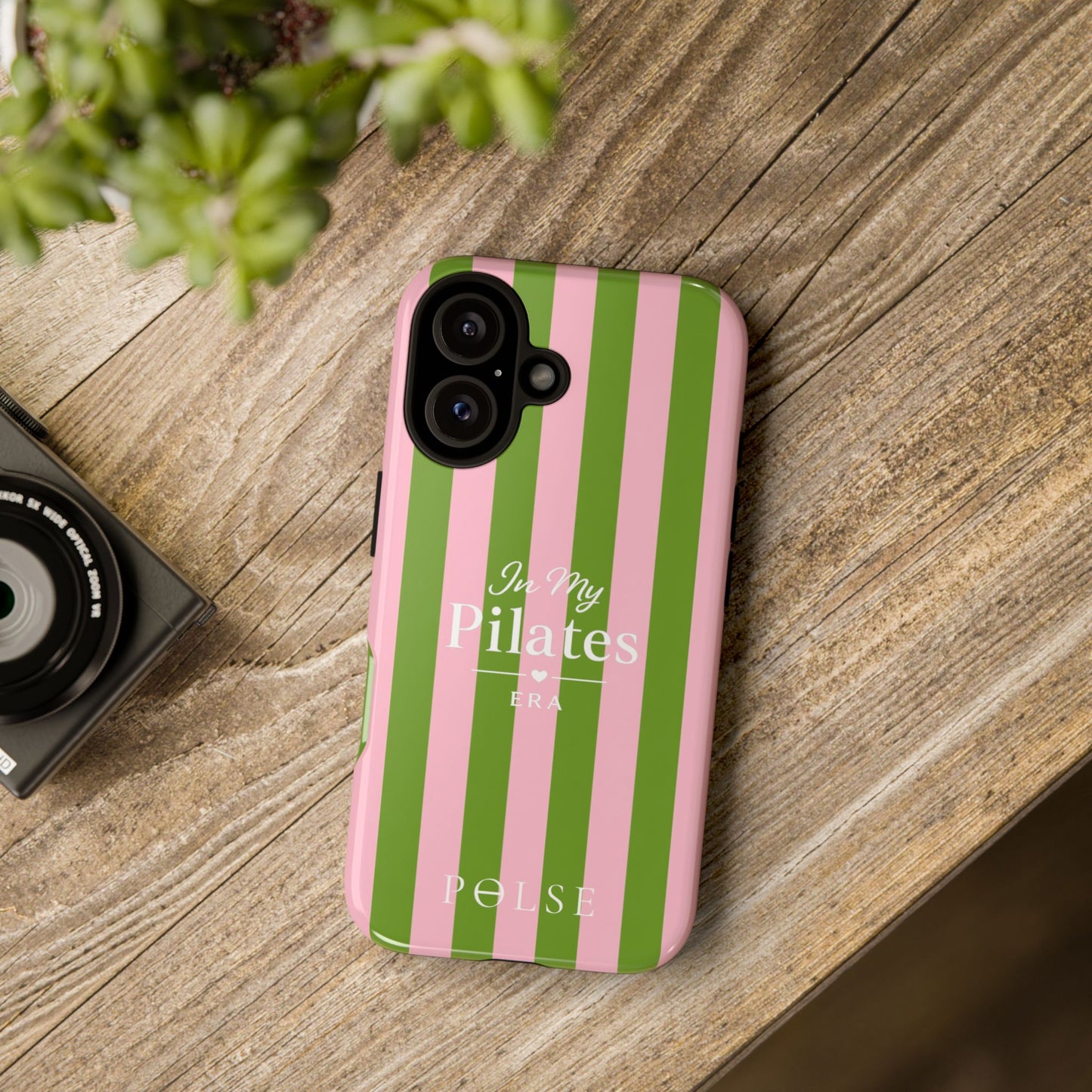 iPhone Case - 'In My Pilates Era' Pink & Olive