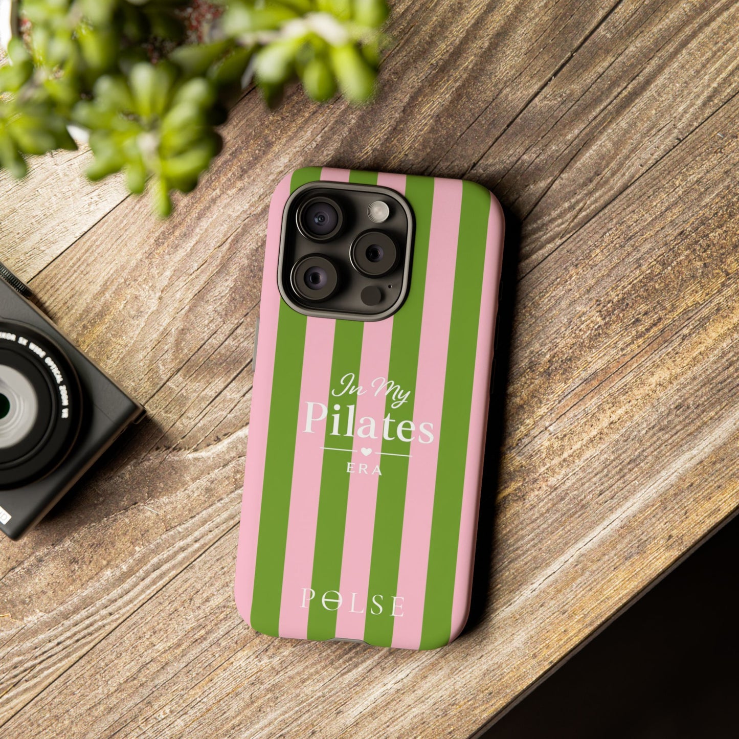 iPhone Case - 'In My Pilates Era' Pink & Olive