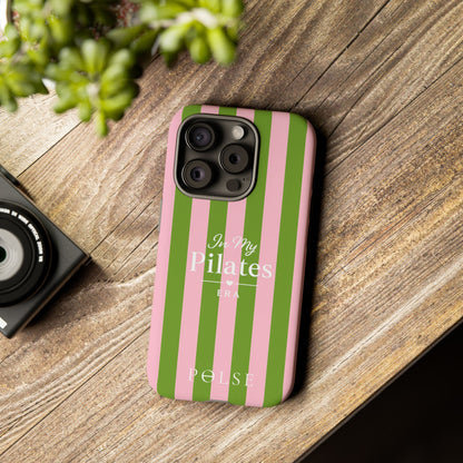 iPhone Case - 'In My Pilates Era' Pink & Olive