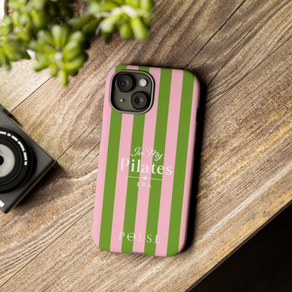 iPhone Case - 'In My Pilates Era' Pink & Olive