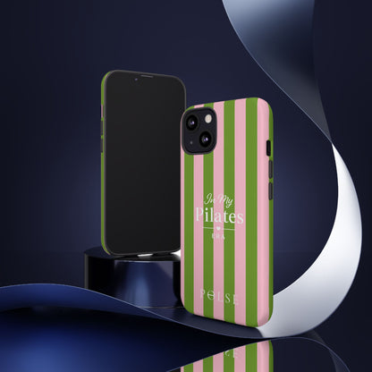 iPhone Case - 'In My Pilates Era' Pink & Olive