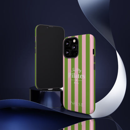 iPhone Case - 'In My Pilates Era' Pink & Olive