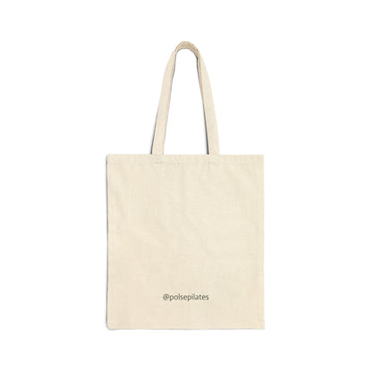 In My Pilates Era Canvas Tote — Retro Striped Fitness Bag