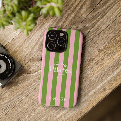 iPhone Case - 'In My Pilates Era' Pink & Olive