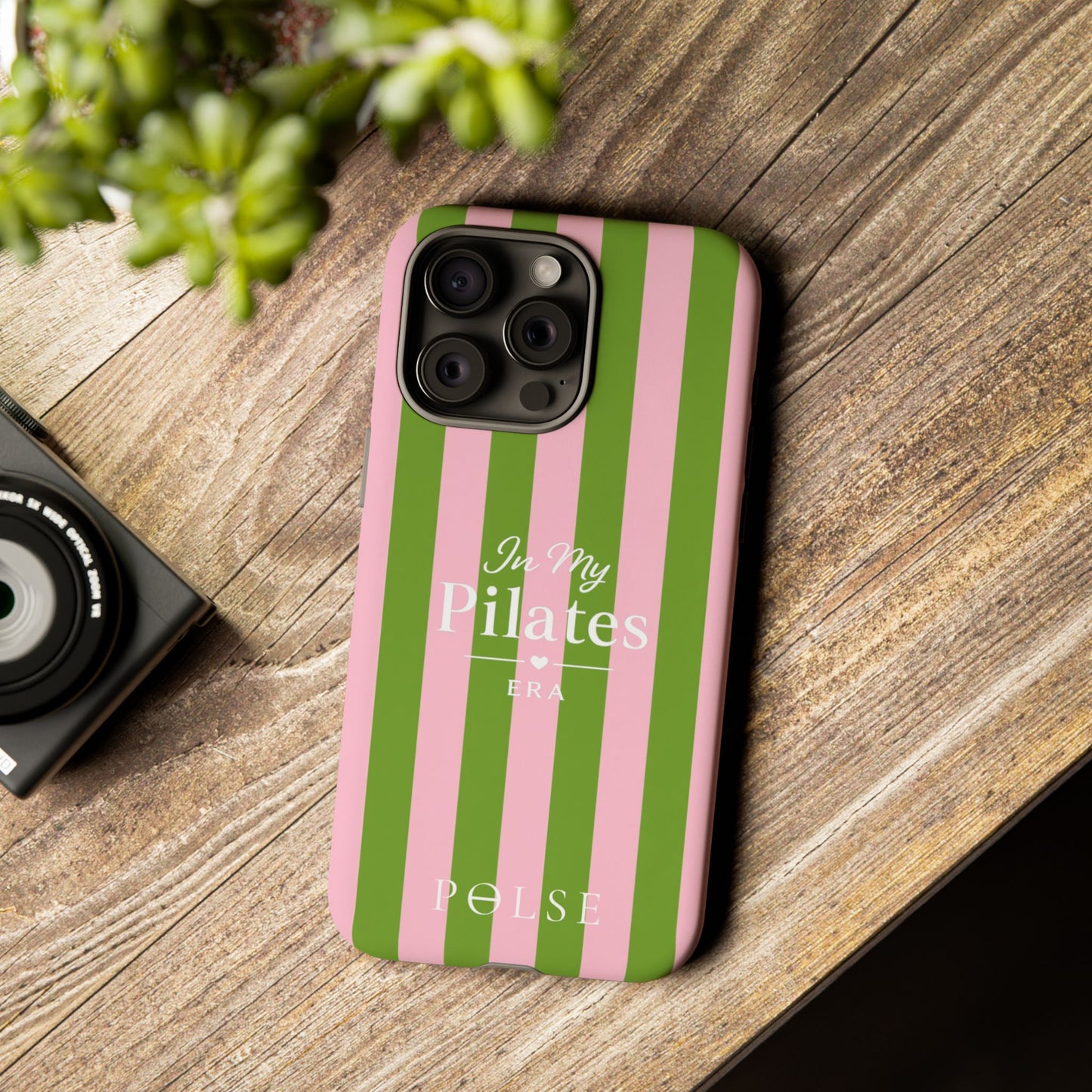 iPhone Case - 'In My Pilates Era' Pink & Olive