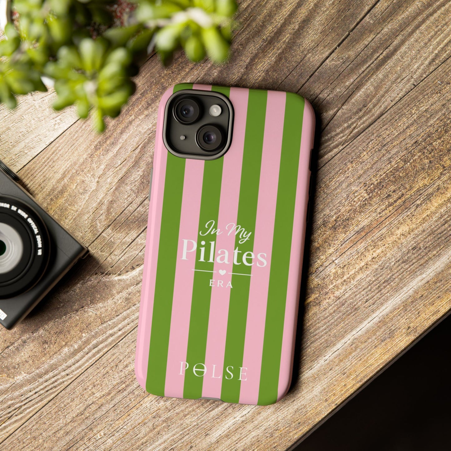 iPhone Case - 'In My Pilates Era' Pink & Olive