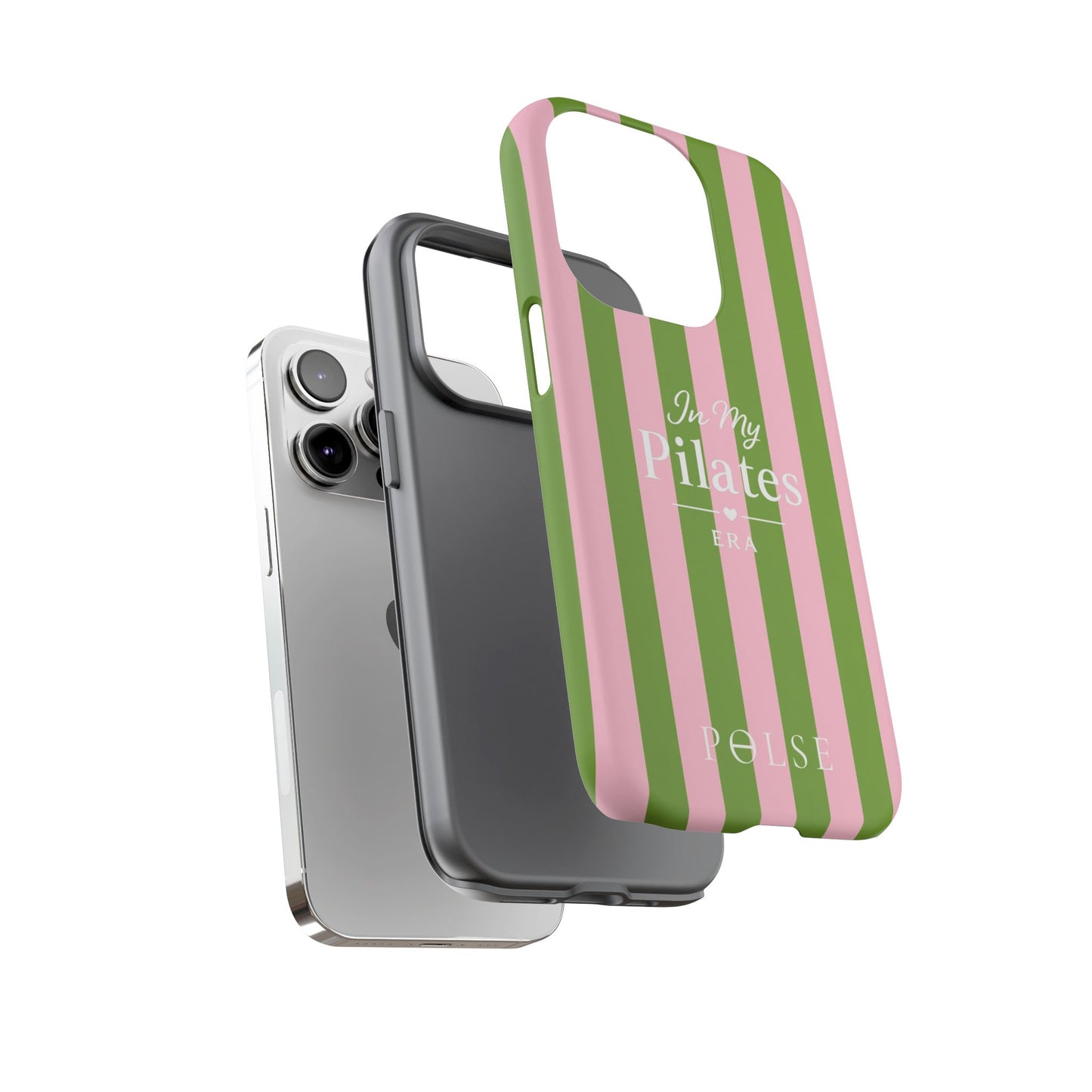 iPhone Case - 'In My Pilates Era' Pink & Olive