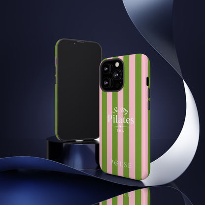 iPhone Case - 'In My Pilates Era' Pink & Olive
