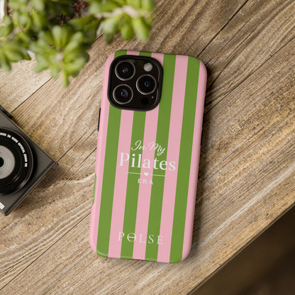 iPhone Case - 'In My Pilates Era' Pink & Olive