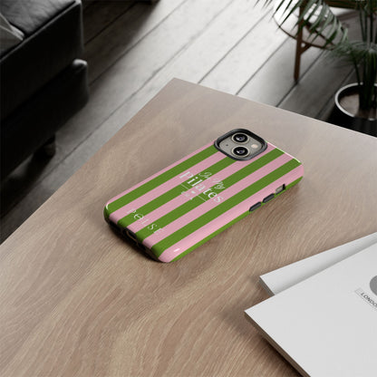 iPhone Case - 'In My Pilates Era' Pink & Olive