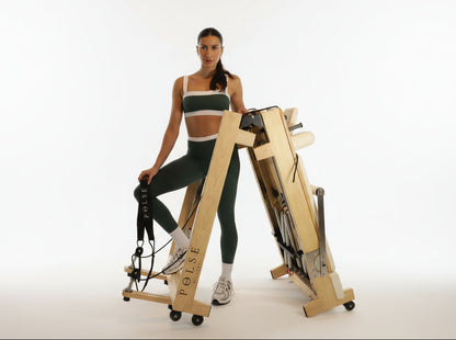 Foldable Pilates reformer for home use with box and jump board included free shipping worldwide