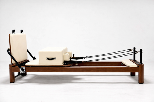 studio reformer white maple oakwood fold reformer high quality for pilates studios 